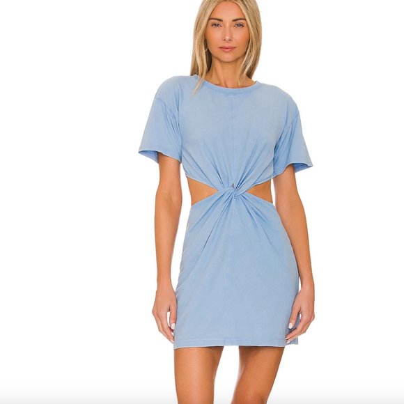 L*Space Sky Blue Twist Mini Dress - Picture 1 of 8